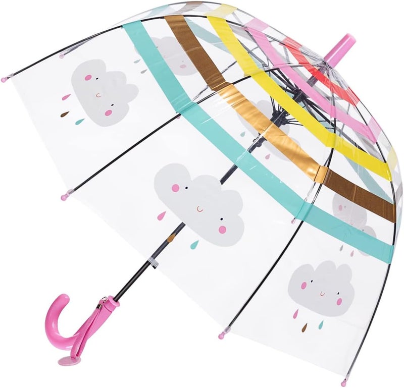 RONIARE Kids Umbrella Clear Bubble Umbrellas for Rain,Safety Dome Windproof Umbrella for Kid Girls and Boys - Image 1